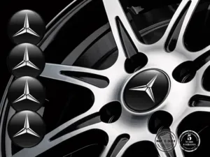 Mercedes Radaufkleber Logo Hochwertige Epoxy-Edition